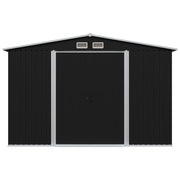 Vidaxl Garden Shed 257x205x178 cm Stahl Anthrazit - afbeelding 2