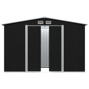 Vidaxl Garden Shed 257x205x178 cm Stahl Anthrazit - afbeelding 3