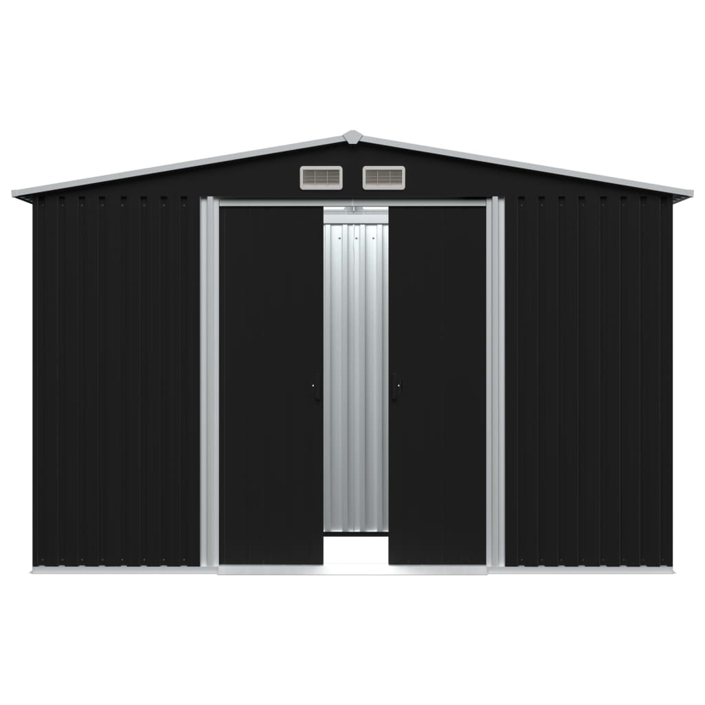 Vidaxl Garden Shed 257x205x178 cm Stahl Anthrazit