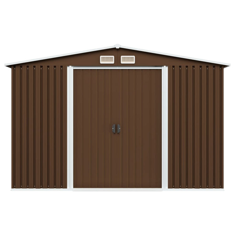 Vidaxl Garden Shed 257x205x178 cm Stahlbraun