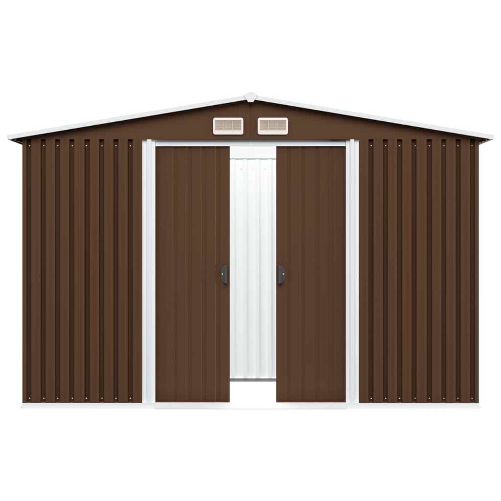 Vidaxl Garden Shed 257x205x178 cm Stahlbraun