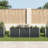 VIDAXL -Pflanzereinsatz 240x40x77 cm verzinkter Stahl -Anthrazit - afbeelding 3