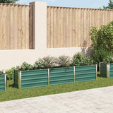 Vidaxl Pflanzer Einsatz 240x40x45 cm verzinktes Stahlgrün - afbeelding 1