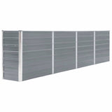 Vidaxl -Pflanzer erhöht 320x40x77 cm verzinkter Stahlgrau - afbeelding 1