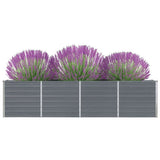 Vidaxl -Pflanzer erhöht 320x40x77 cm verzinkter Stahlgrau - afbeelding 2