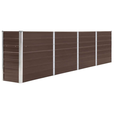 VIDAXL -Pflanzer eingefügt 320x40x77 cm verzinkter Stahlbraun