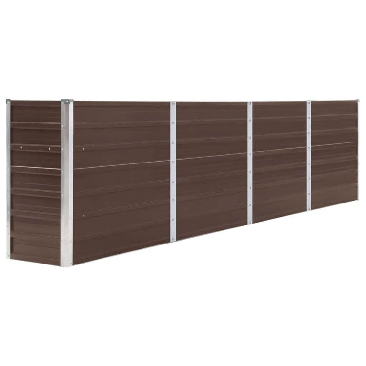 VIDAXL -Pflanzer eingefügt 320x40x77 cm verzinkter Stahlbraun
