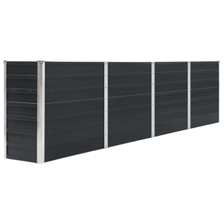 VIDAXL -Pflanzer eingefügt 320x40x77 cm verzinkter Stahl -Anthrazit