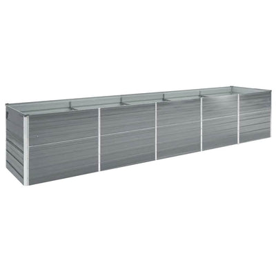 VIDAXL -Planungsbox 400x80x45 cm verzinkter Stahl grau
