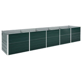 VIDAXL -Pflanzer eingefügt 400 x 80 x 45 cm verzinktes Stahlgrün - afbeelding 1