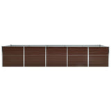 VIDAXL -Pflanzer eingefügt 400 x 80 x 45 cm verzinkter Stahlbraun - afbeelding 2