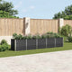 VIDAXL -Pflanzer 400 x 80 x 77 cm verzinkter Stahl -Anthrazit angehoben