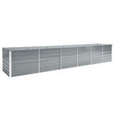 VIDAXL -Pflanzer 480 x 80 x 77 cm verzinkter Stahl grau - afbeelding 1