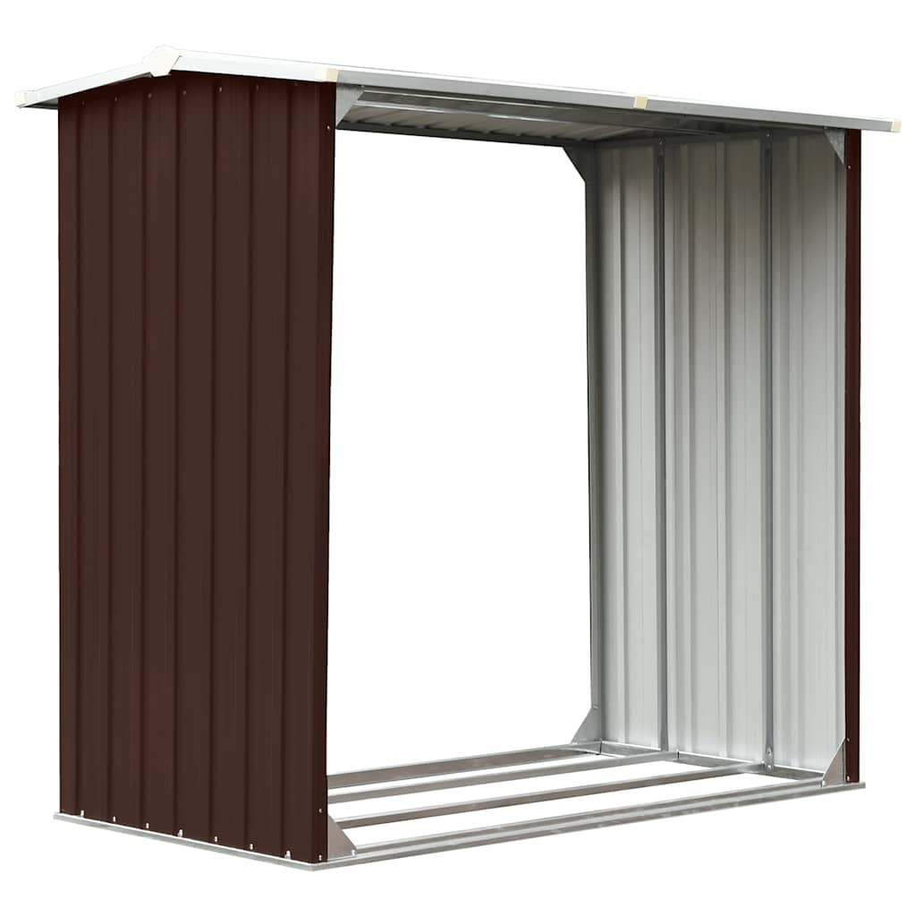 Vidaxl Brennholzschuppen 172x91x154 cm verzinkter Stahlbraun
