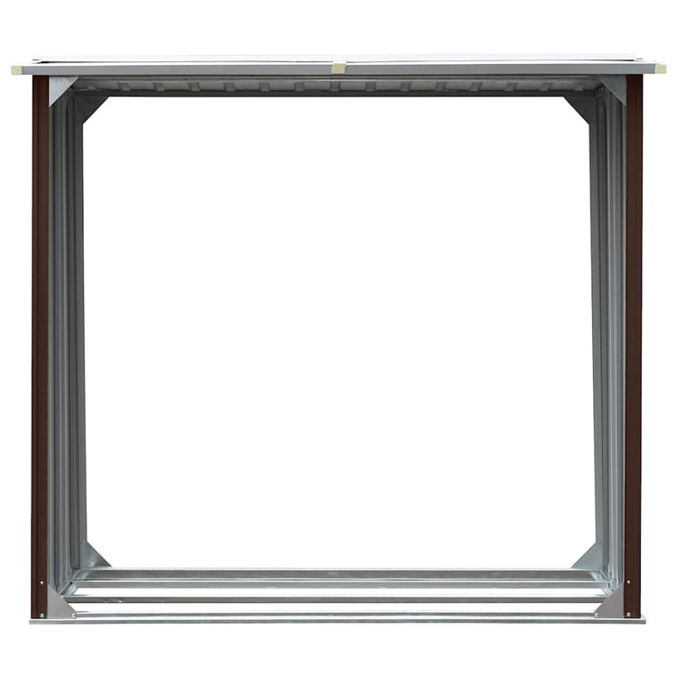 Vidaxl Brennholzschuppen 172x91x154 cm verzinkter Stahlbraun