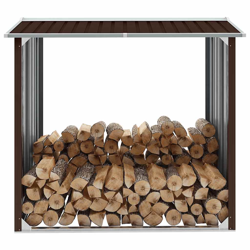 Vidaxl Brennholzschuppen 172x91x154 cm verzinkter Stahlbraun