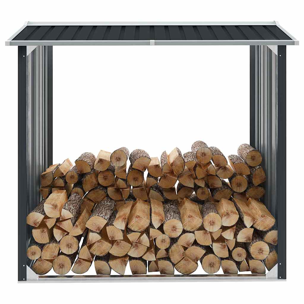 Vidaxl Brennholzschuppen 172x91x154 cm verzinkter Stahl -Anthrazit