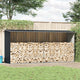 Vidaxl Brennholz Shed 330x84x152 cm verzinkter Stahl -Anthrazit