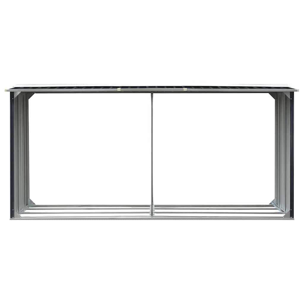 Vidaxl Brennholzschuppen 330x92x153 cm verzinkter Stahl -Anthrazit