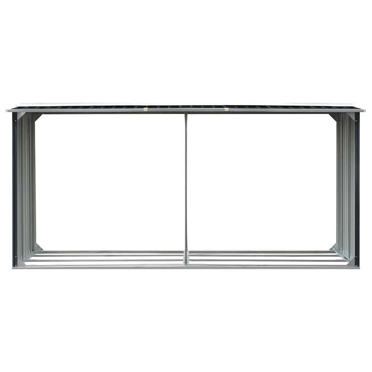 Vidaxl Brennholzschuppen 330x92x153 cm verzinkter Stahl -Anthrazit