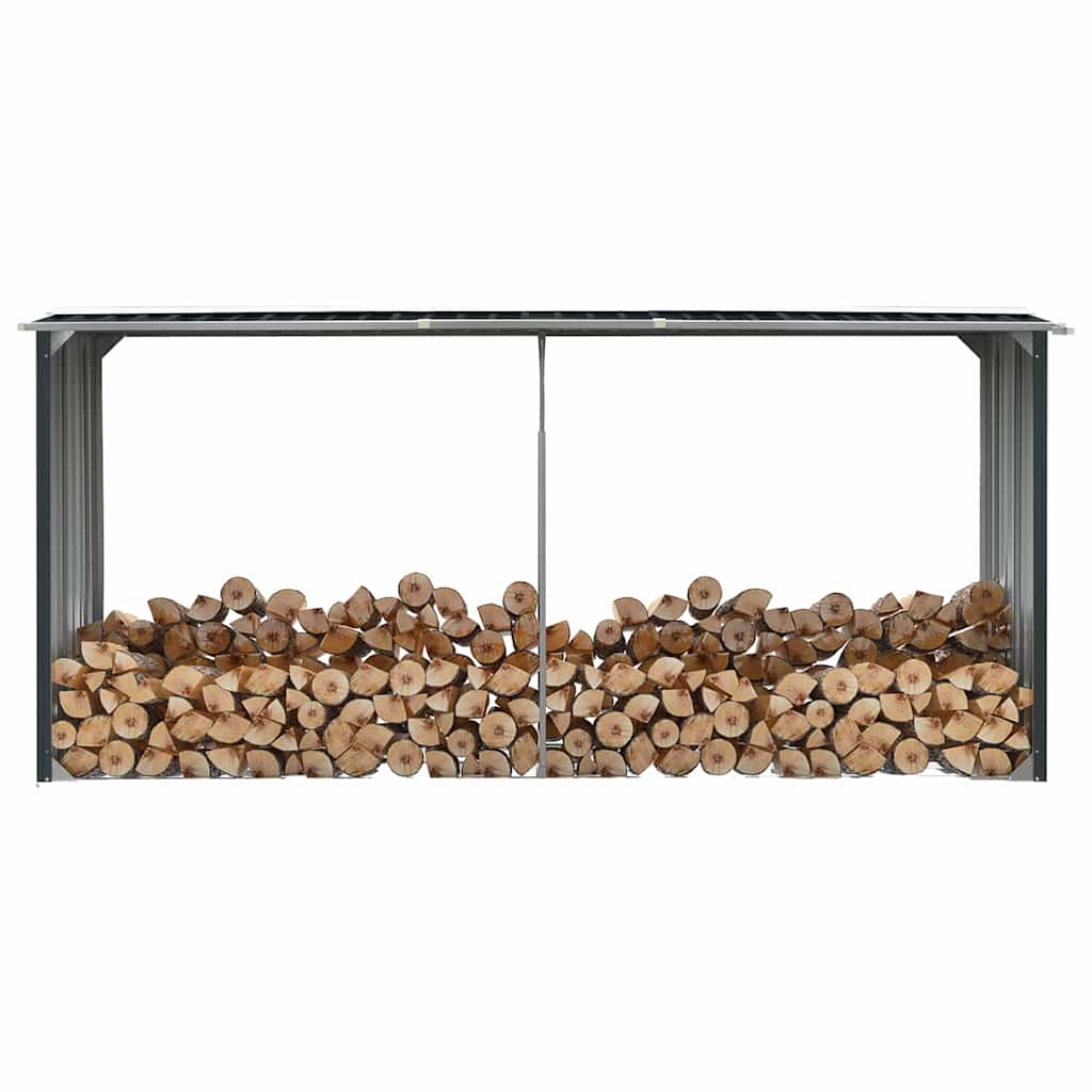 Vidaxl Brennholzschuppen 330x92x153 cm verzinkter Stahl -Anthrazit