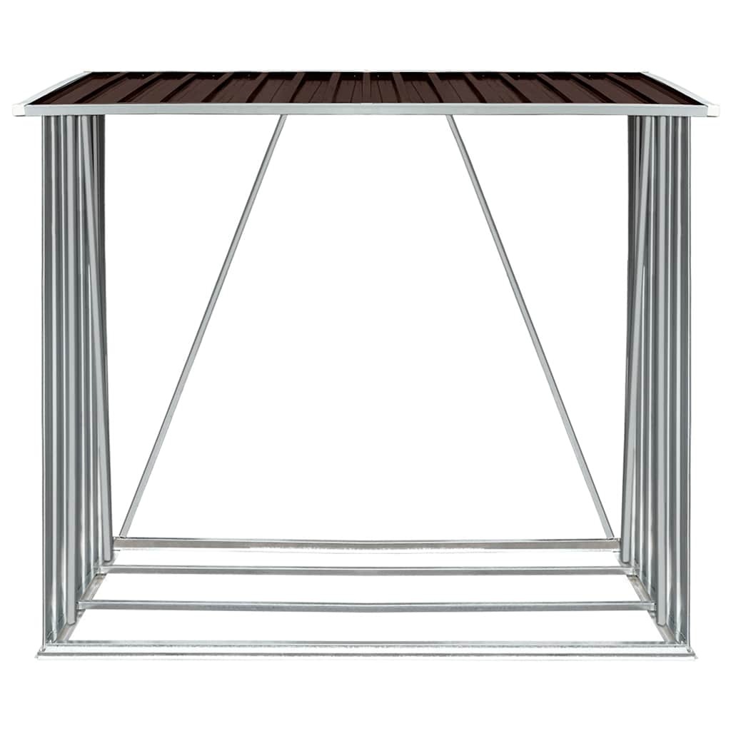 Vidaxl Brennholzschuppen 163x83x154 cm verzinkter Stahlbraun