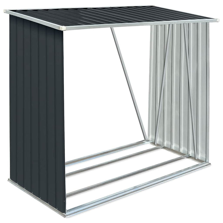 Vidaxl Brennholzschuppen 163x83x154 cm verzinkter Stahl -Anthrazit