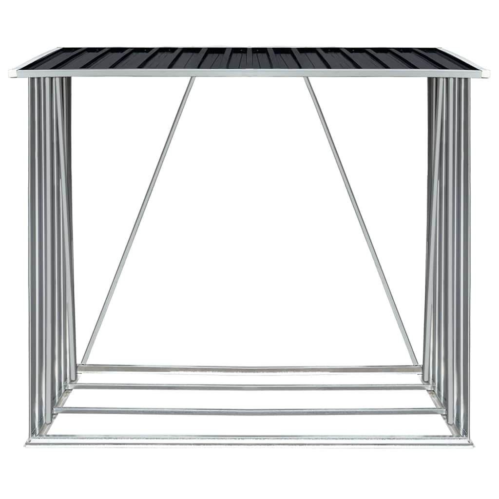 Vidaxl Brennholzschuppen 163x83x154 cm verzinkter Stahl -Anthrazit