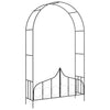 Vidaxl Gartenbogen mit Zaun 138x40x238 cm Eisenschwarz