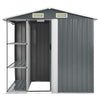 Vidaxl Gartenschuppen mit Rack 205x130x183 cm Eisengrau