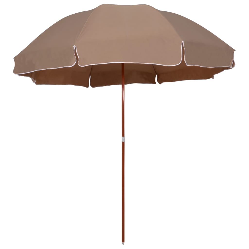 Vidaxl Sonnenschirm mit Stahlmast 300 cm Taupe