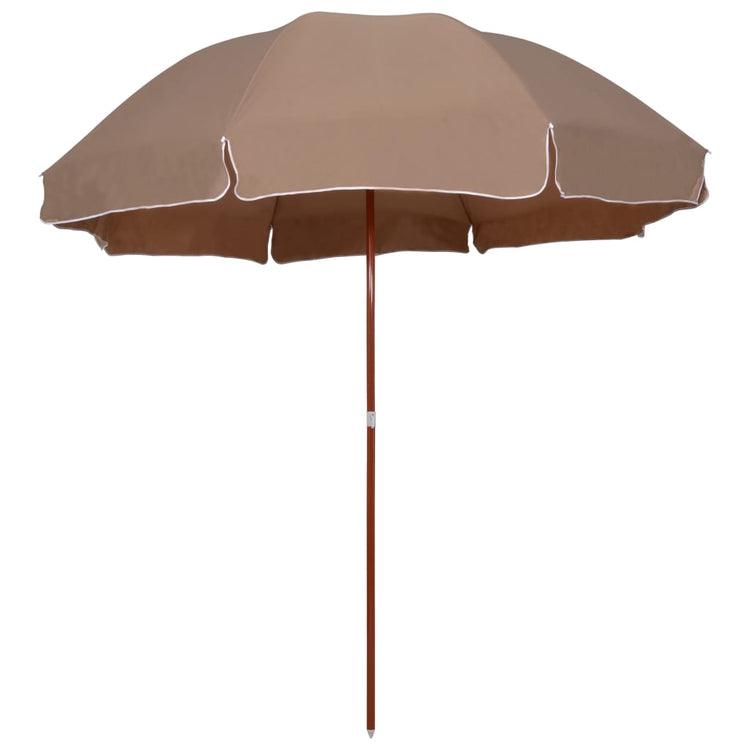 Vidaxl Sonnenschirm mit Stahlmast 300 cm Taupe