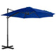 Vidaxl -schwimmendes Parasol mit Aluminiumpol 300 cm Azurblau