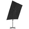 Vidaxl schwimmend Parasol mit Stahlpol 250x250 cm Schwarz