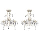 Vidaxl -Kristelier Kristal 2 St elegant White
