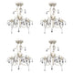 Vidaxl Kristallier Kristal 4 St. elegantes Weiß