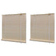 Vidaxl Roller Blinds 2 PCs 120x160 cm Bambus Natural