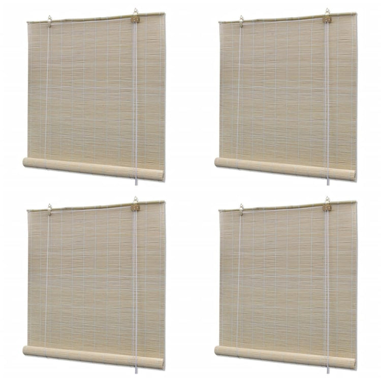 Vidaxl Roller Jalousien 4 PCs 120x160 cm Bambus Natural