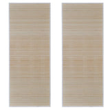 VIDAXL -Teppiche 2 PC Rechteckige 120x180 cm Bambus natürlich - afbeelding 2