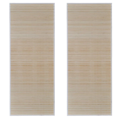 VIDAXL -Teppiche 2 PC Rechteckige 120x180 cm Bambus natürlich