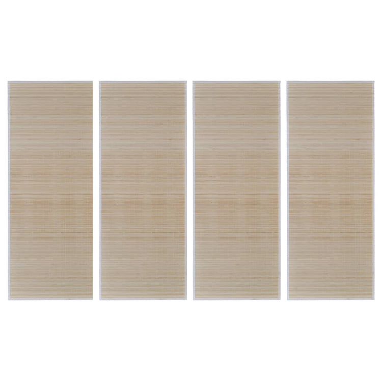 VIDAXL -Teppiche 4 ST Rechteckige 120x180 cm Bambus Natural