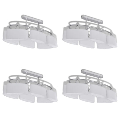 VIDAXL -Deckenlampe mit Ellips -verdrängten Glashauben 4 ST E14