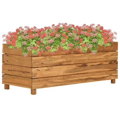 Vidaxl Pflanzer Einfügen 100x40x38 cm Recycling Teak und Stahl