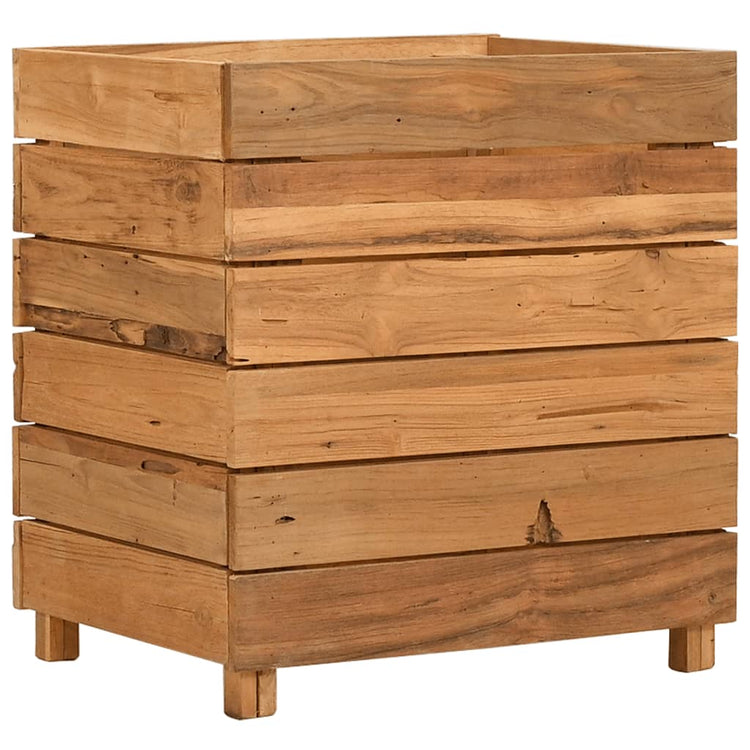VIDAXL -Pflanzer erhoben 50 x 40 x 55 cm recyceltes Teak und Stahl