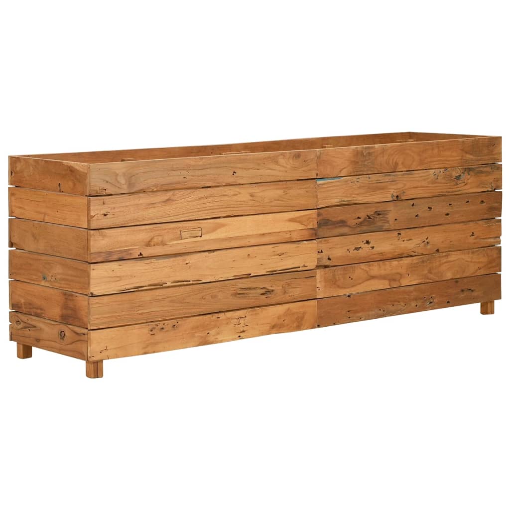 VIDAXL -Pflanzer Einfügen 150x40x55 cm Recycling Teak und Stahl