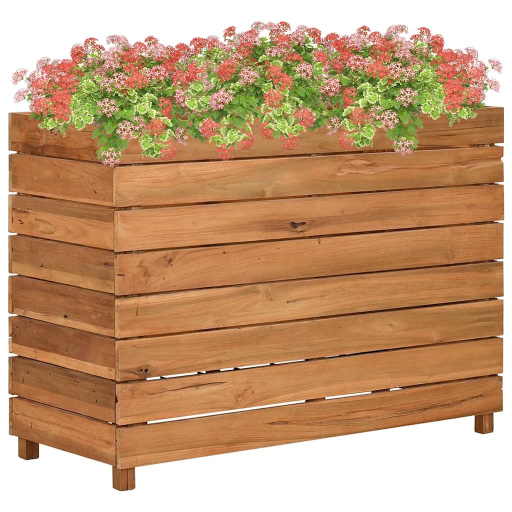 VIDAXL -Pflanzer Einfügen 100x40x72 cm Recycling Teak und Stahl
