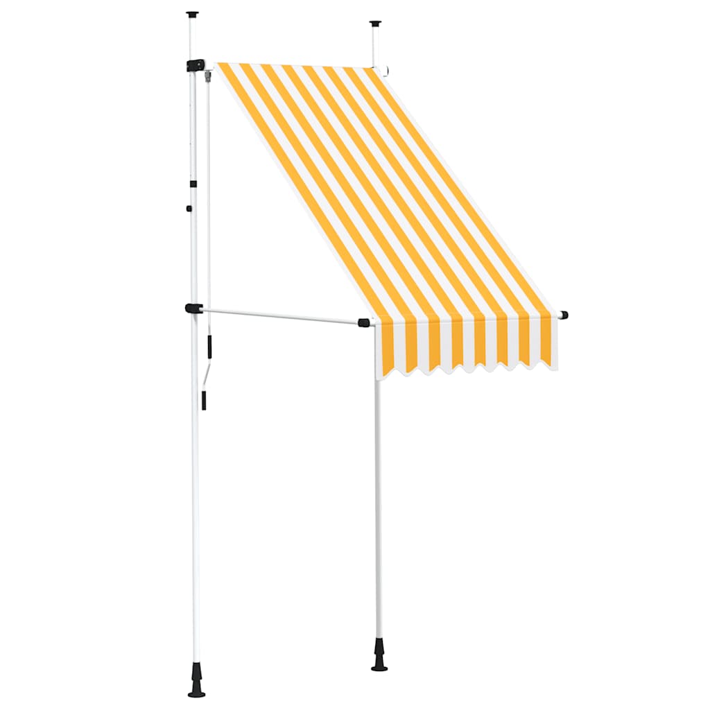 Vidaxl luifel manuell ausziehbar 100 cm orange und weiße Streifen