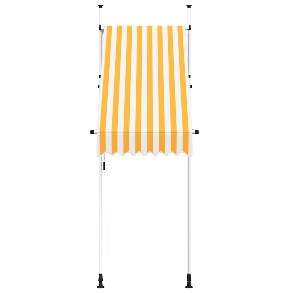Vidaxl luifel manuell ausziehbar 100 cm orange und weiße Streifen