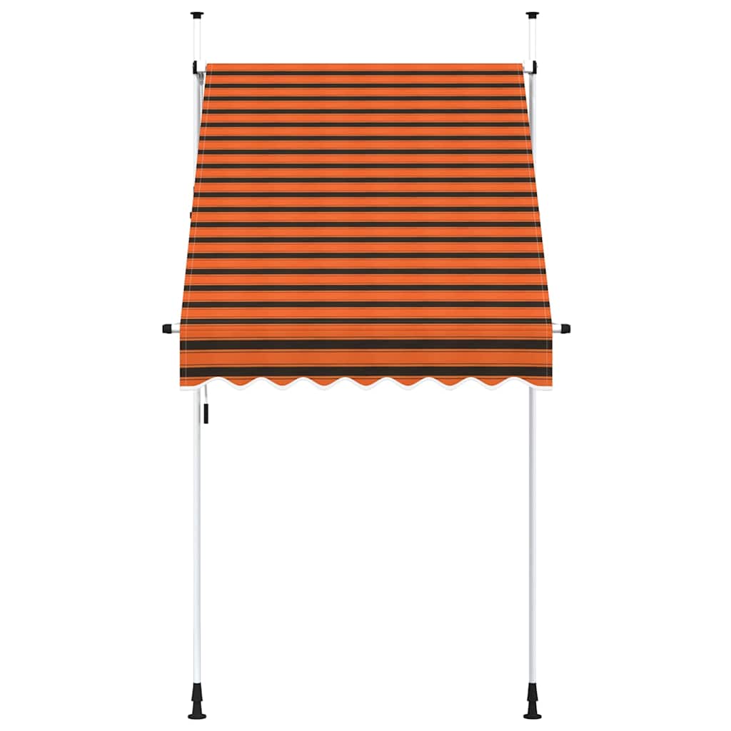 Vidaxl Luifel erstreckt sich manuell 150 cm orange und braun