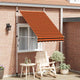 Vidaxl Luifel erstreckt sich manuell 150 cm orange und braun